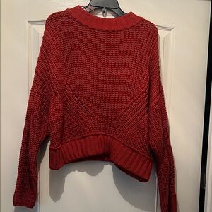 Women's Red Knit Sweater